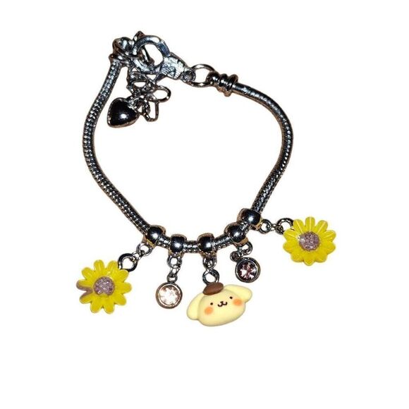 Kawaii Sanrio Pompompurin Charm Bracelet - Picture 1 of 3